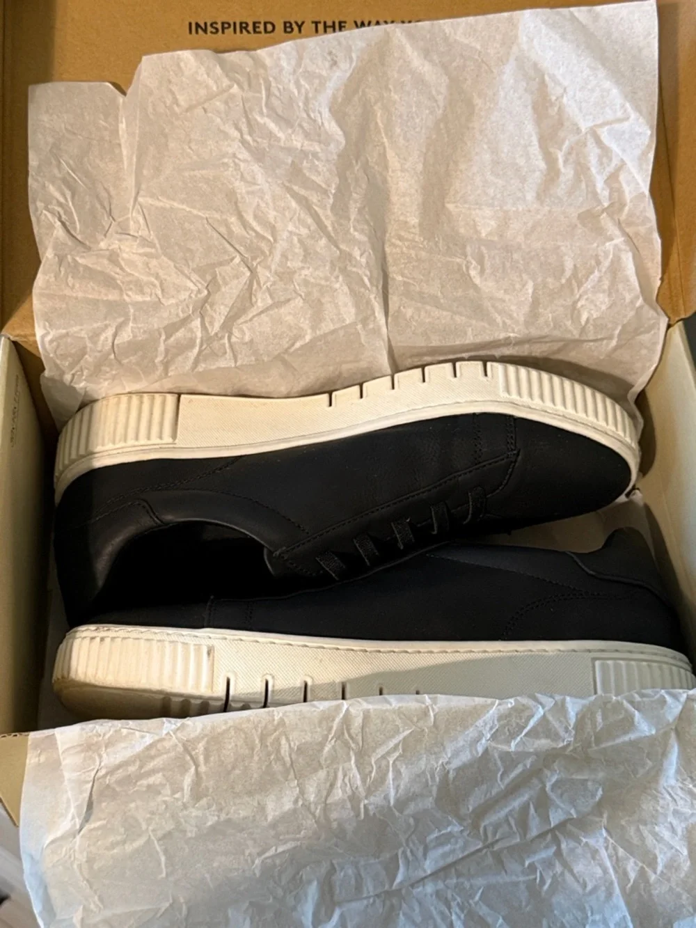 SOUL Naturalizer Black Leather Sneakers with White Sole - Picture 6 of 7